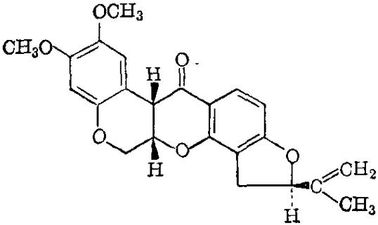 Fórmula estructural de rotenona